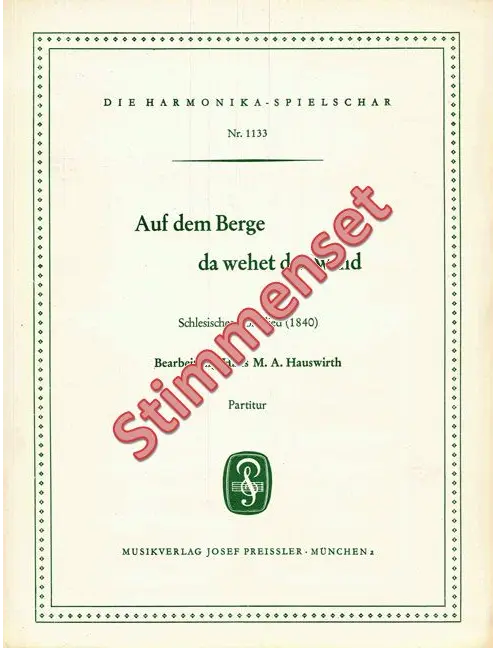 Auf dem Berge da wehet der Wind